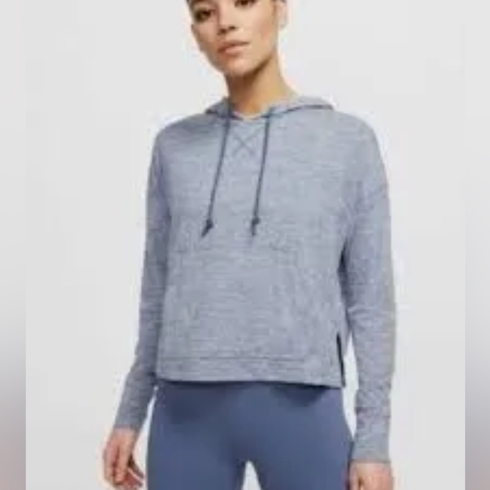 Nike Dri-Fit Cropped Blue Hoodie